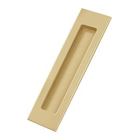 Patioplus 7 x 1.87 in. Rectangular Flush Pull, Brushed Brass PA3239535